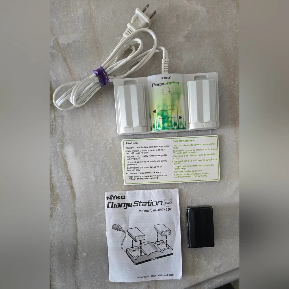 Nyko Charge Station for Xbox 360 With 3 Batteries